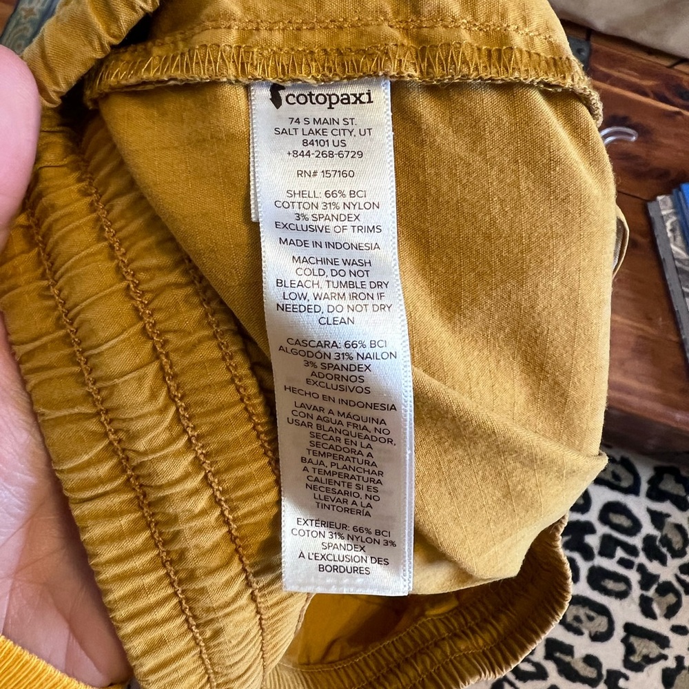 Cotopaxi Women Salto Ripstop Short Mustard Yellow Medium - Picture 5 of 5